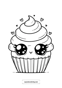 cupcake picture to color free printable