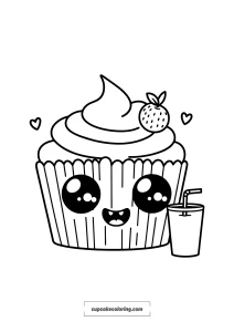 cupcake picture to color free printable image for kids and toddlers