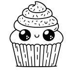 mr cupcake coloring page free