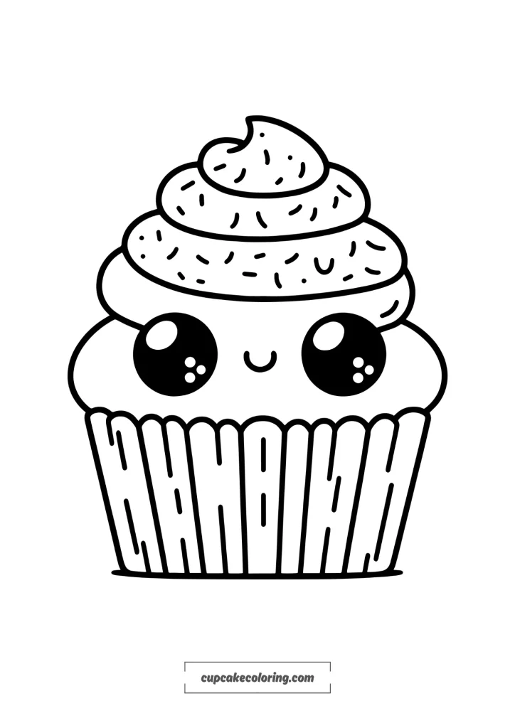 mr cupcake coloring page free