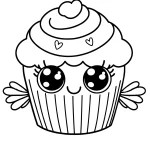 ms cupcake coloring page free