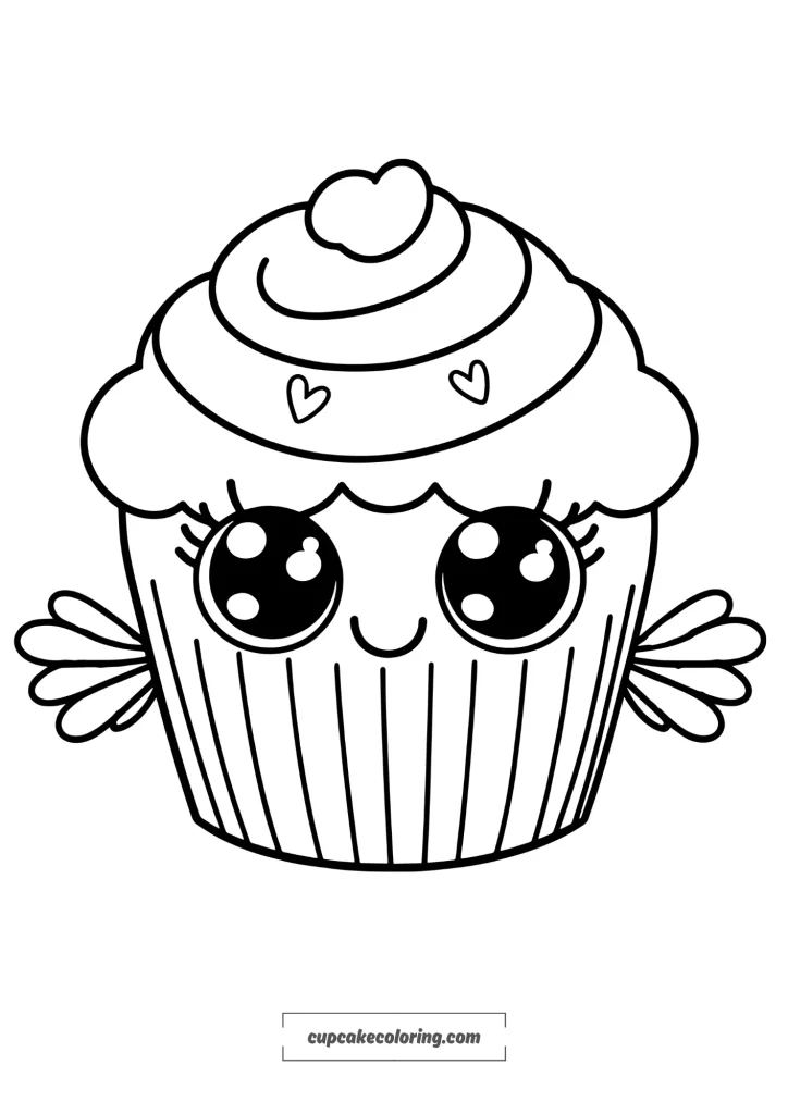 ms cupcake coloring page free