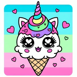 best ones among the 45 Adorable Unicorn Ice Cream Coloring Pages.