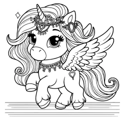 best pictures to color unicorns adorable wings free printable