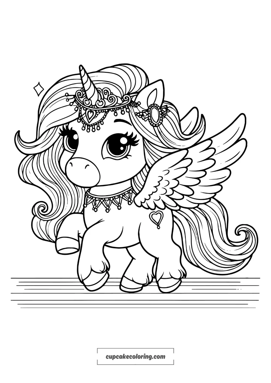 best pictures to color unicorns adorable wings free printable