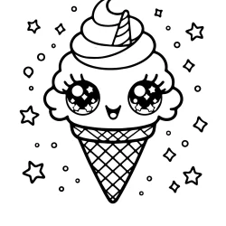 cute ice cream unicorn summer happiness