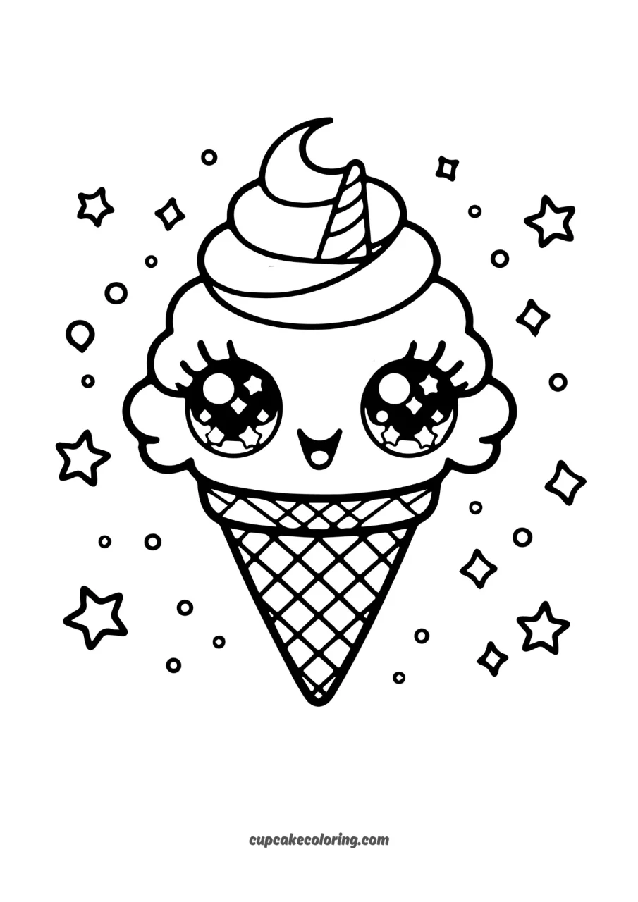 cute ice cream unicorn summer happiness