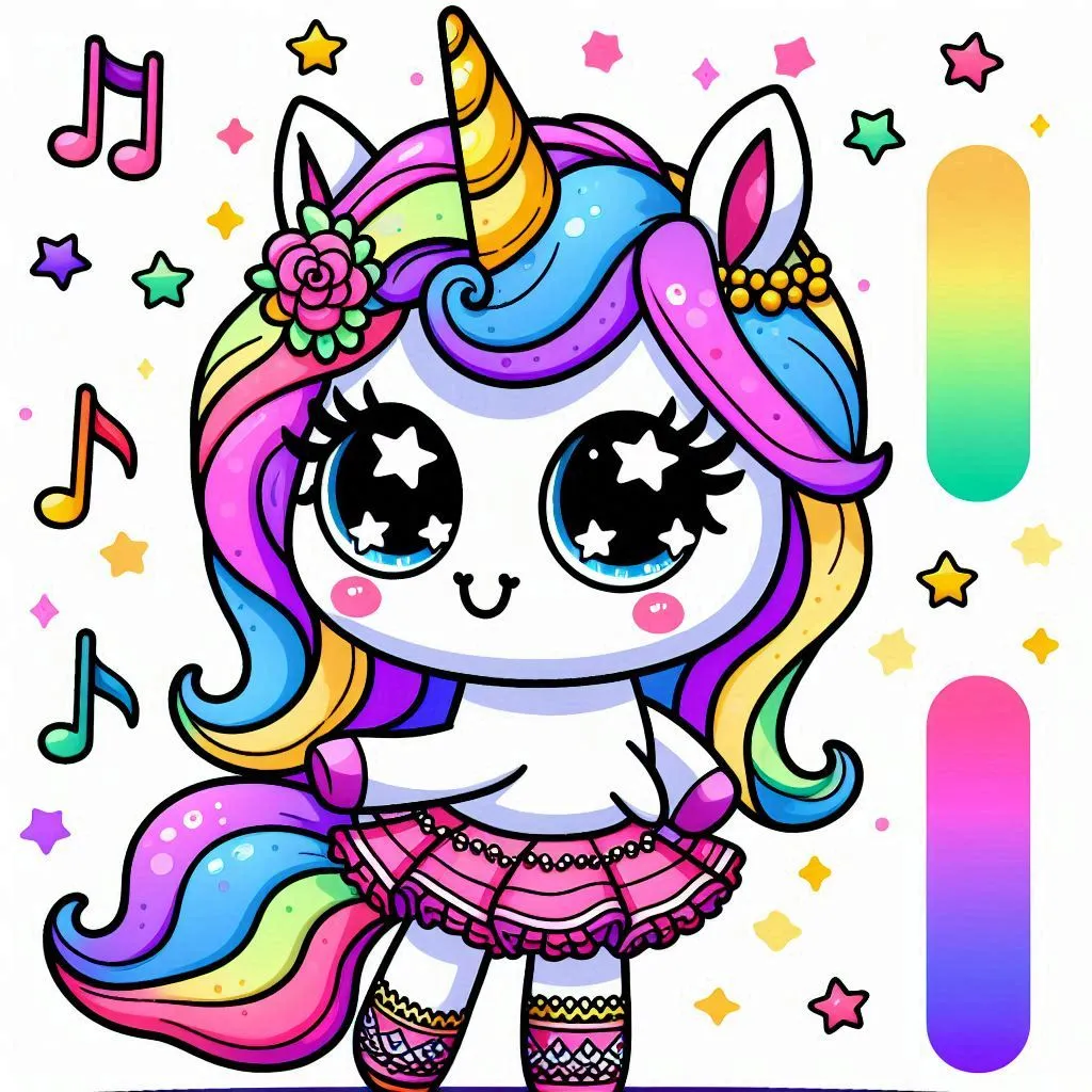 coloring pic of dancing unicorn – ballerina