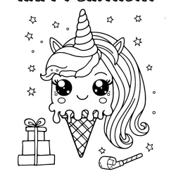 pictures happy birthday to color of ice cream unicorn melting in summer