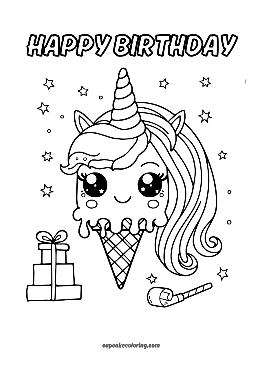 pictures happy birthday to color of ice cream unicorn melting in summer