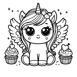 pictures to color of unicorns for todlers easy coloring page free printable