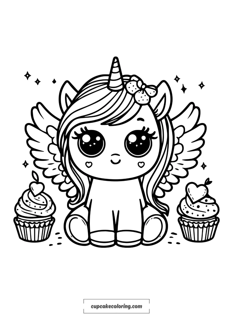 pictures to color of unicorns for todlers easy coloring page free printable