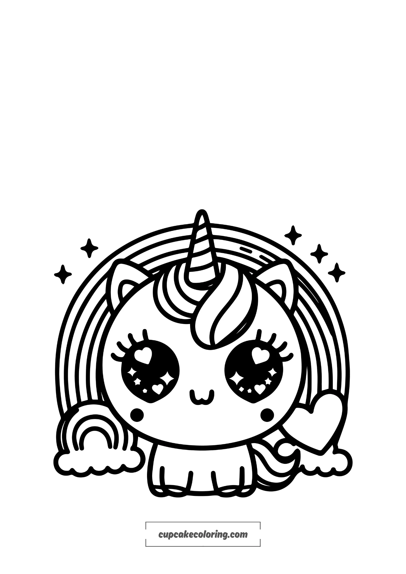 funny and easy pictures to color of unicorns for todlers easy coloring page free to download