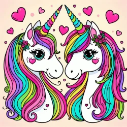 valenties unicorn head coloring page printable