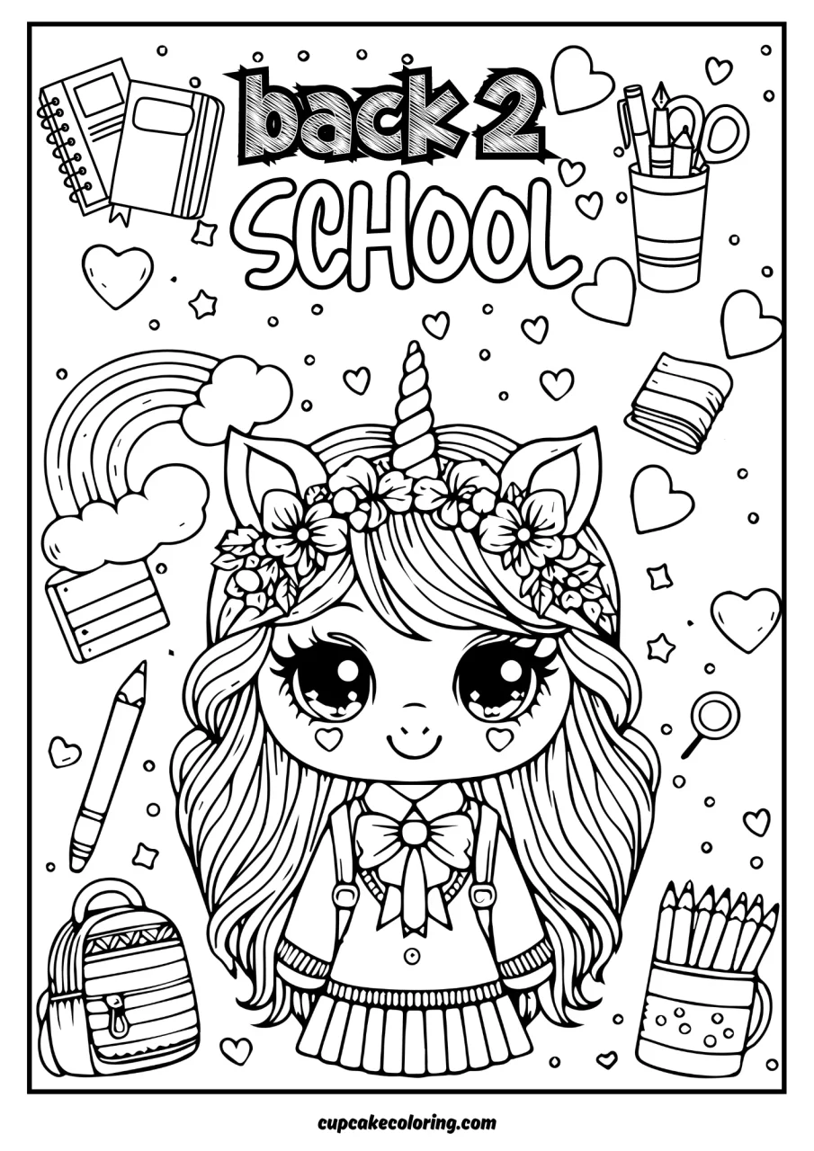 back to school coloring pages for girls