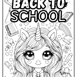 coloring page back to school