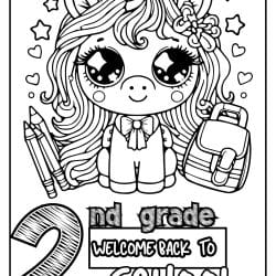 coloring pages for second graders – welcome back to school