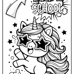 funny back to school coloring page