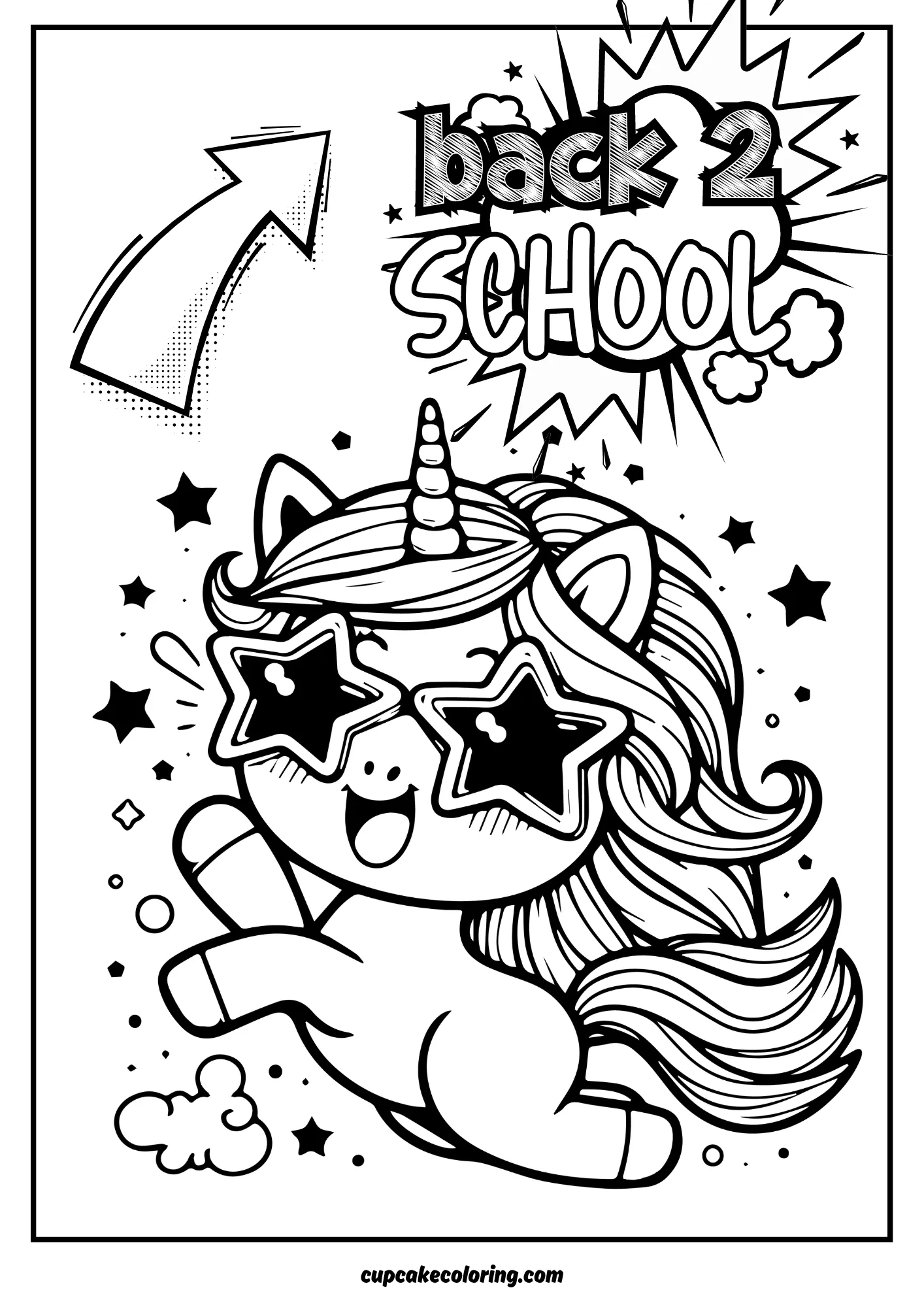 funny back to school coloring page