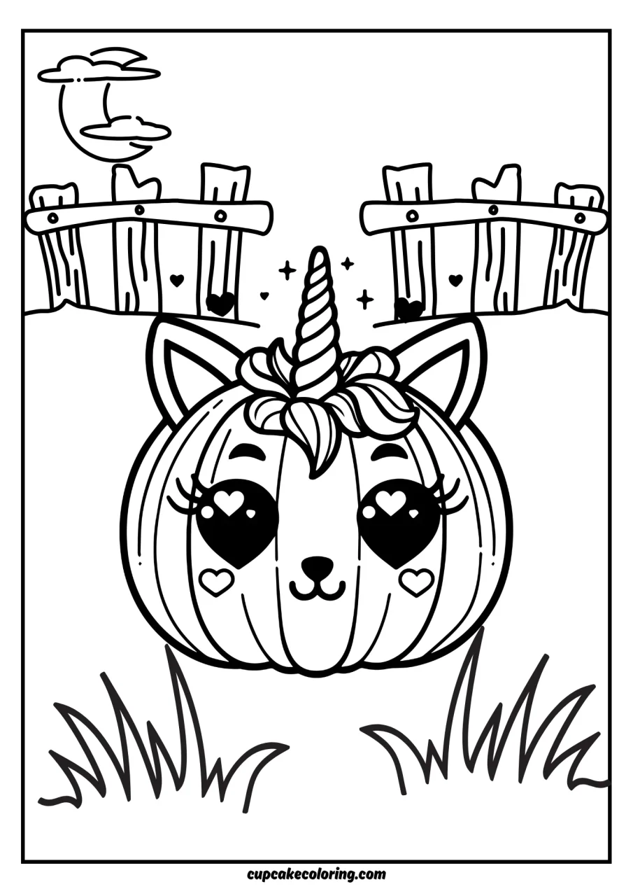 Cute halloween pumpkin coloring page free to print