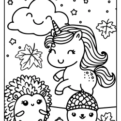 autumn coloring pages for kindergarten