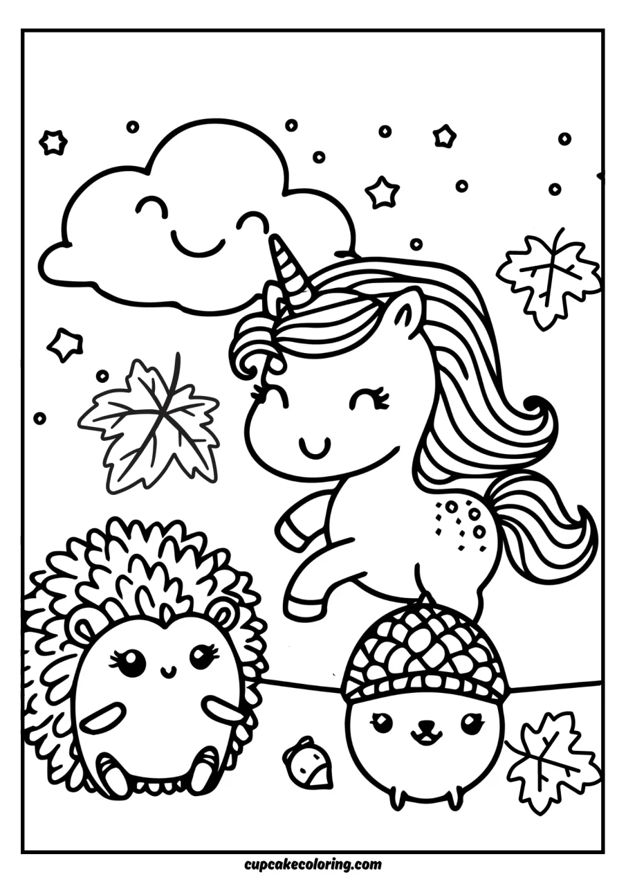 autumn coloring pages for kindergarten