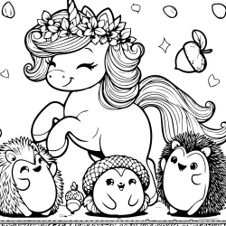 autumn coloring pictures of unicorns to print free