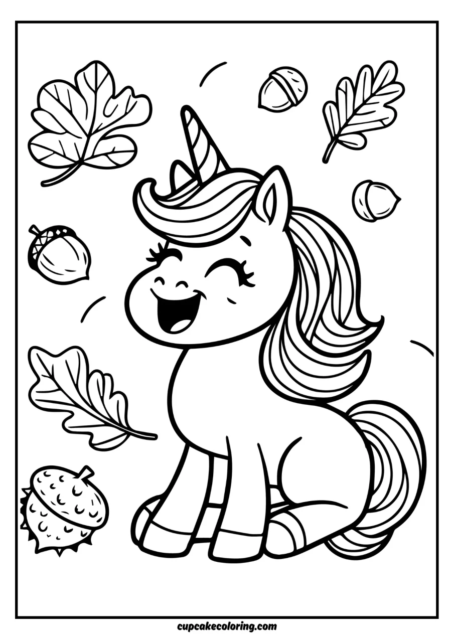 free printable fall coloring pages cute with leafs falling