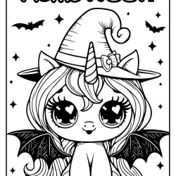 free printable halloween unicorn coloring pages creepy cute alicorn