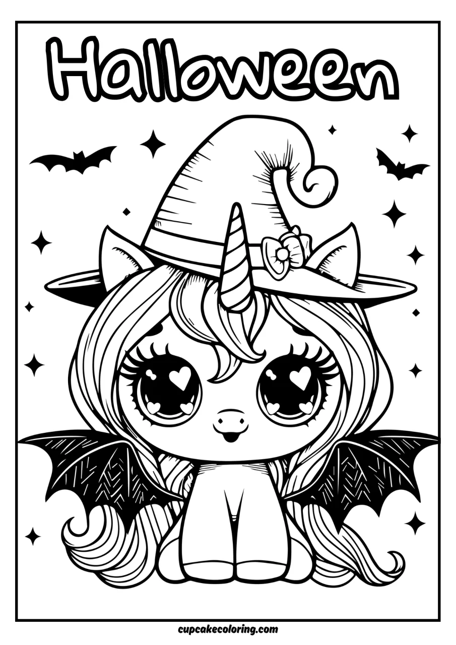 free printable halloween unicorn coloring pages creepy cute alicorn