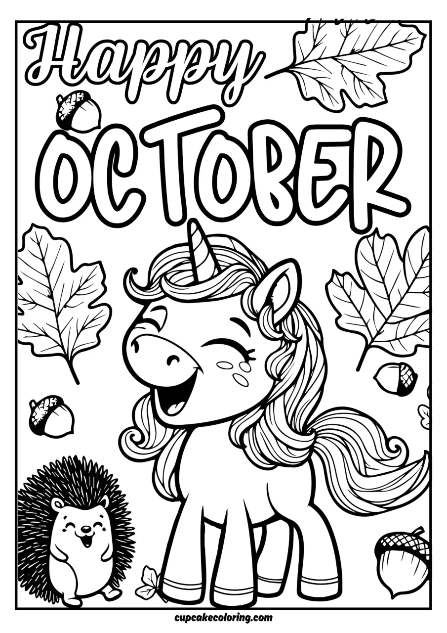 october autumn coloring pages free printable