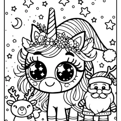 free printables of santa claus with reindeer coloring pages