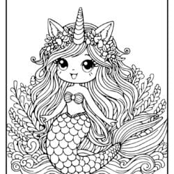 unicorn cat coloring sheets free to print and download