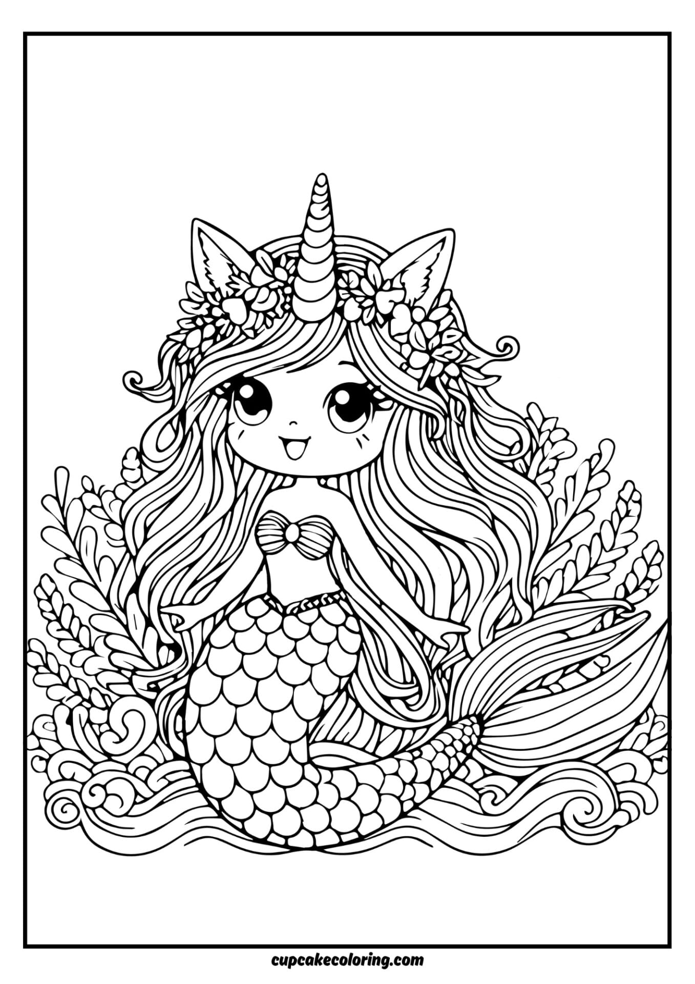unicorn cat coloring sheets free to print and download