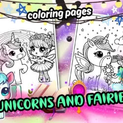 coloring-page-unicorns-and-fairies