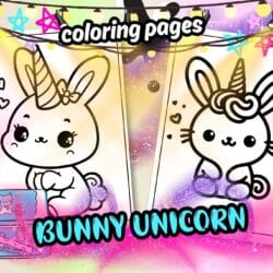 bunny unicorn coloring pic