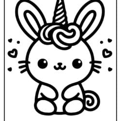 colorin picture of bunny unicorn