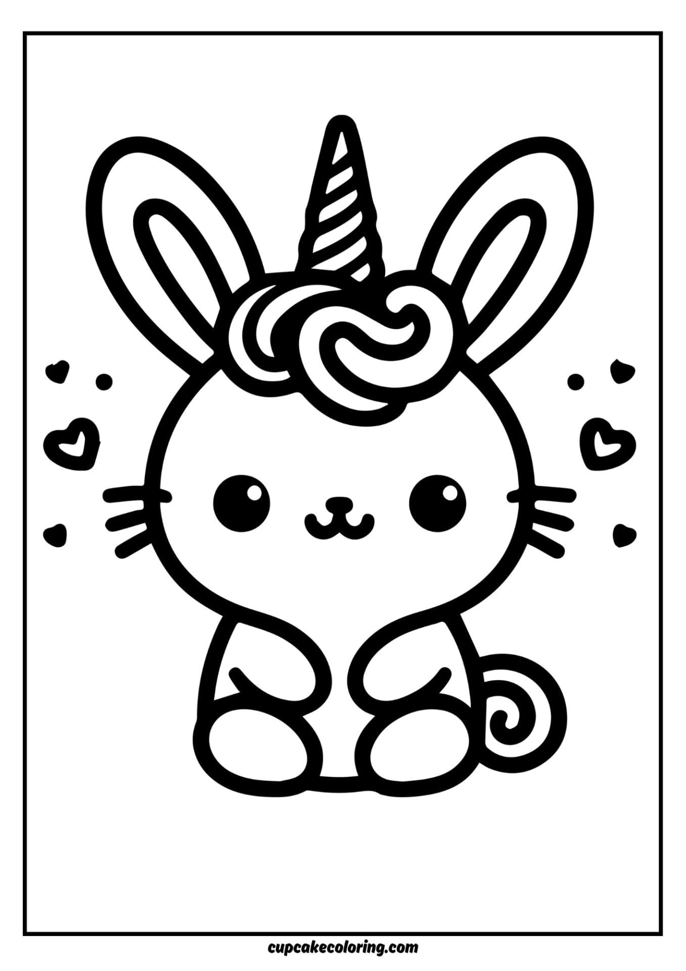 colorin picture of bunny unicorn