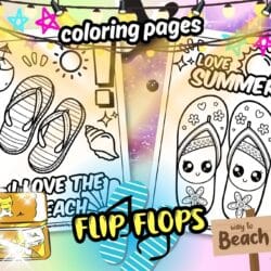 flip flops coloring pages free printable