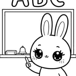 Bunny ABC Fun Coloring Page – Free Printable