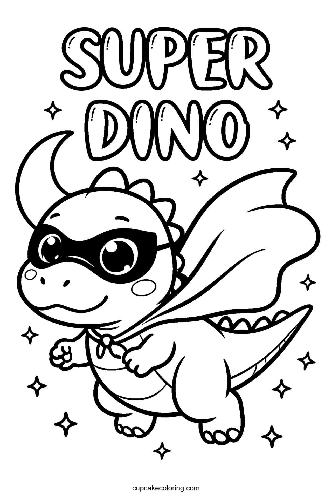 Dino Superhero Costume Coloring Page – Free Printable