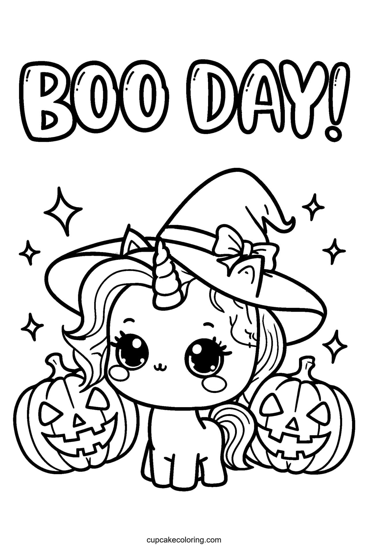 Happy Halloween Unicorn Coloring Page – Free Printable