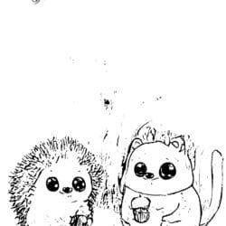 Hedgehog Acorn Fun Coloring Page – Free Printable