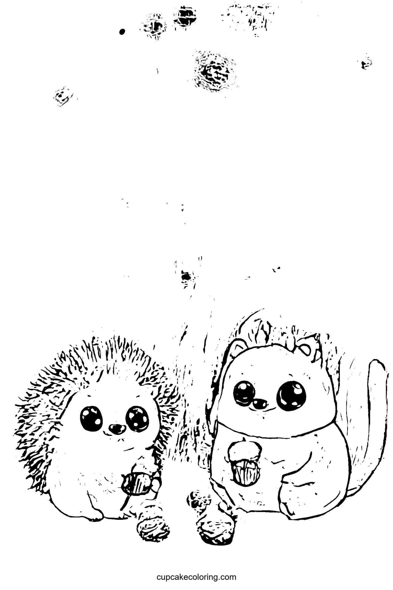 Hedgehog Acorn Fun Coloring Page – Free Printable