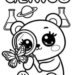 Panda Science Star Coloring Page – Free Printable