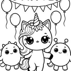 Unicorn Monster Mash Coloring Page – Free Printable